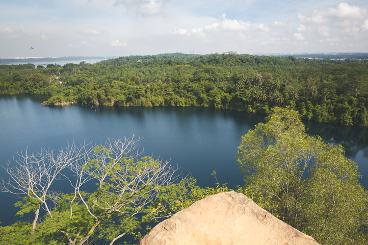 View of Ubin quarry from Puaka hill