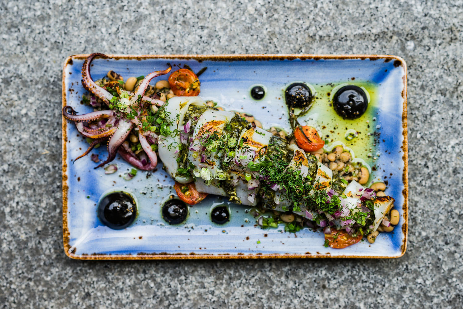 Greek stuffed squid