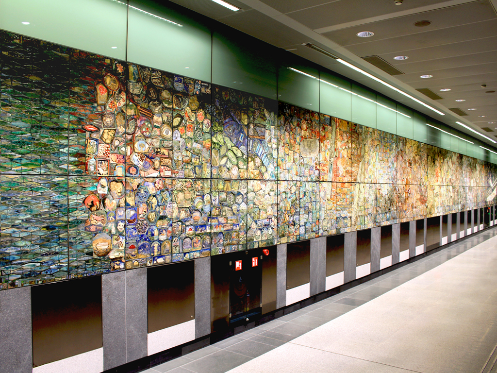 Singapore Tapestry by Delia Prvacki, Artwork Commissioned by LTA under the Art In Transit Programme