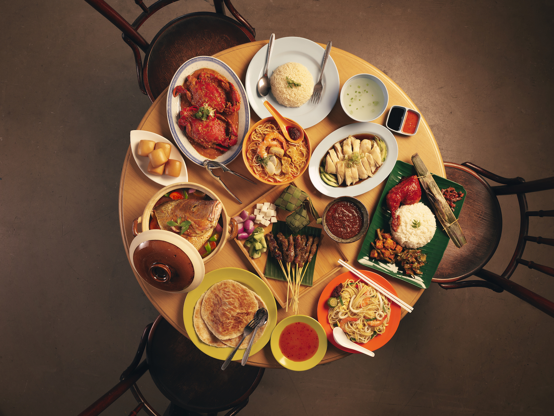 hawker food flatlay