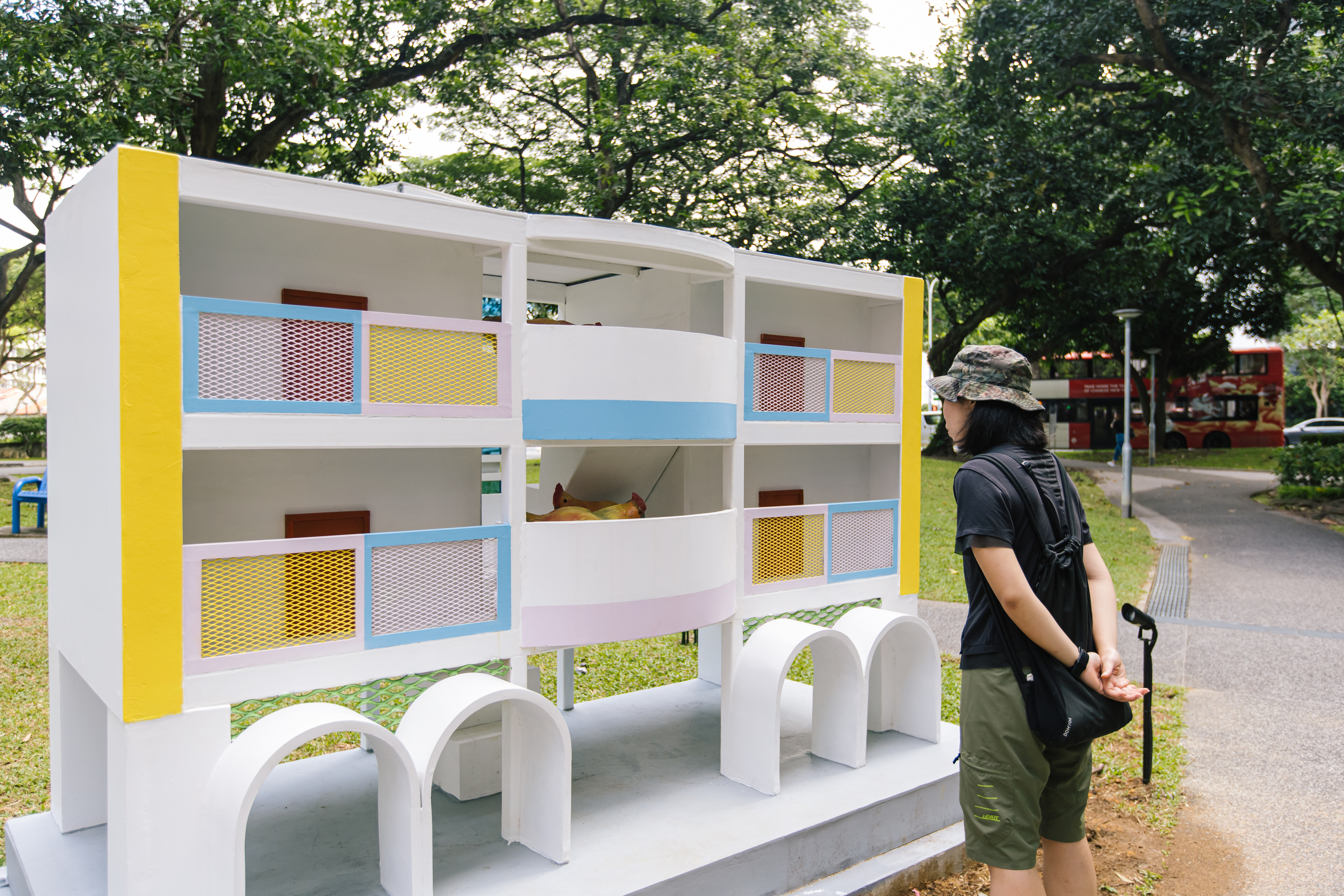 Divaagar's 'Everfowl Estate’ (2023) as part of Port/raits of Tanjong Pagar Encounters with Art in the Neighbourhood