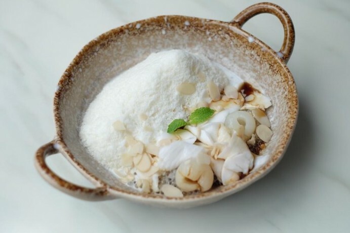 Thai-style sago bingsu at Wan Wan Thai Café.