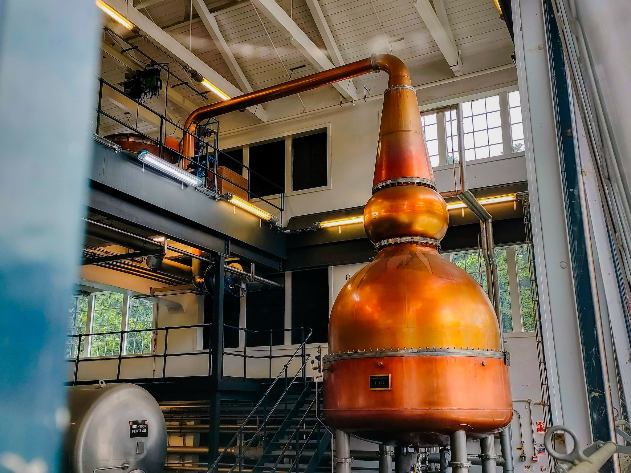 Active copper stills in The Bombay Sapphire Distillery