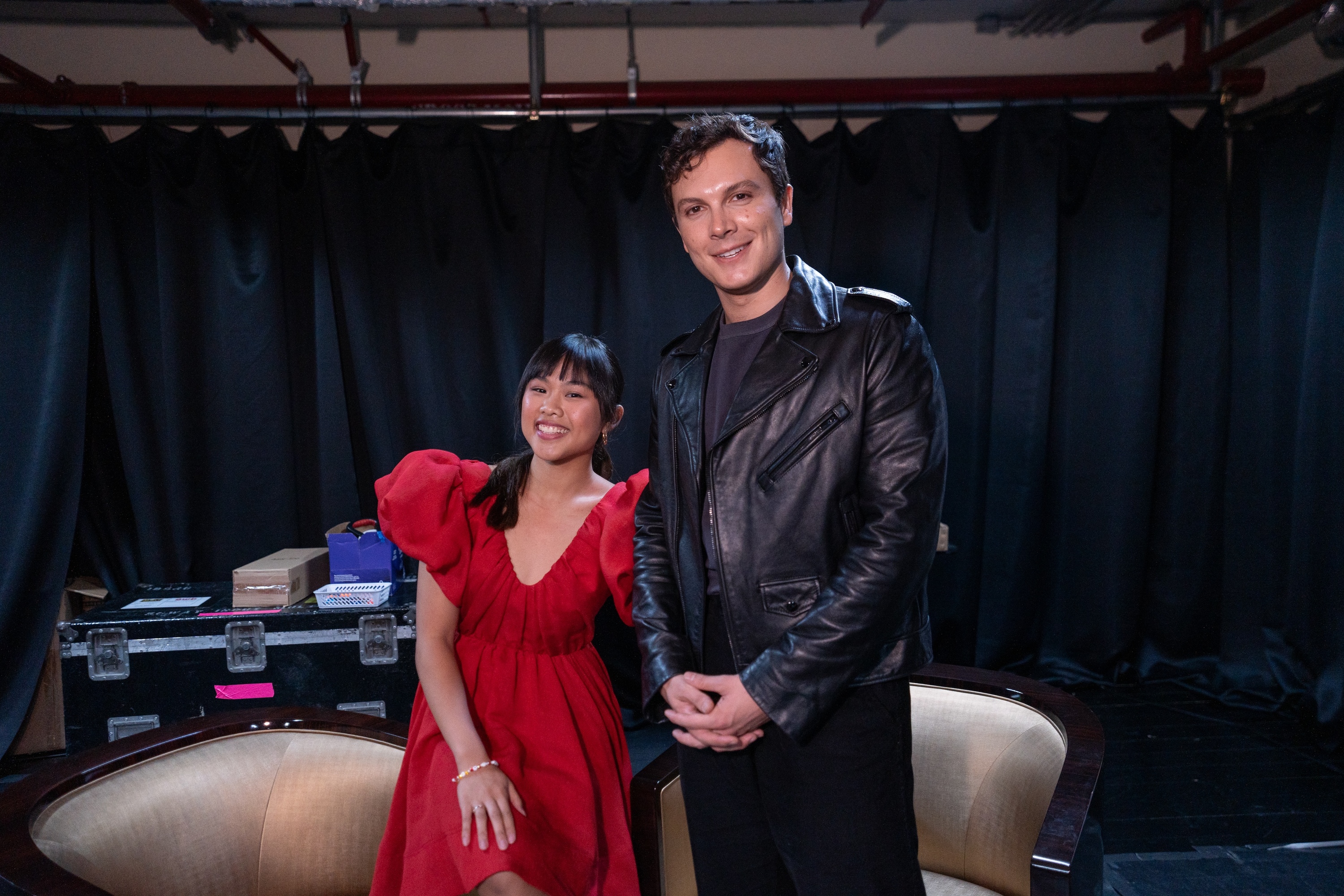 Left to right: Abigail Adriano (Kim), Nigel Huckle (Chris)