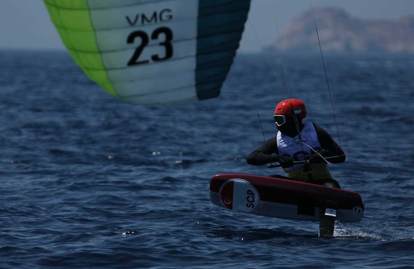 Singaporean kite foiler Maximilian Maeder