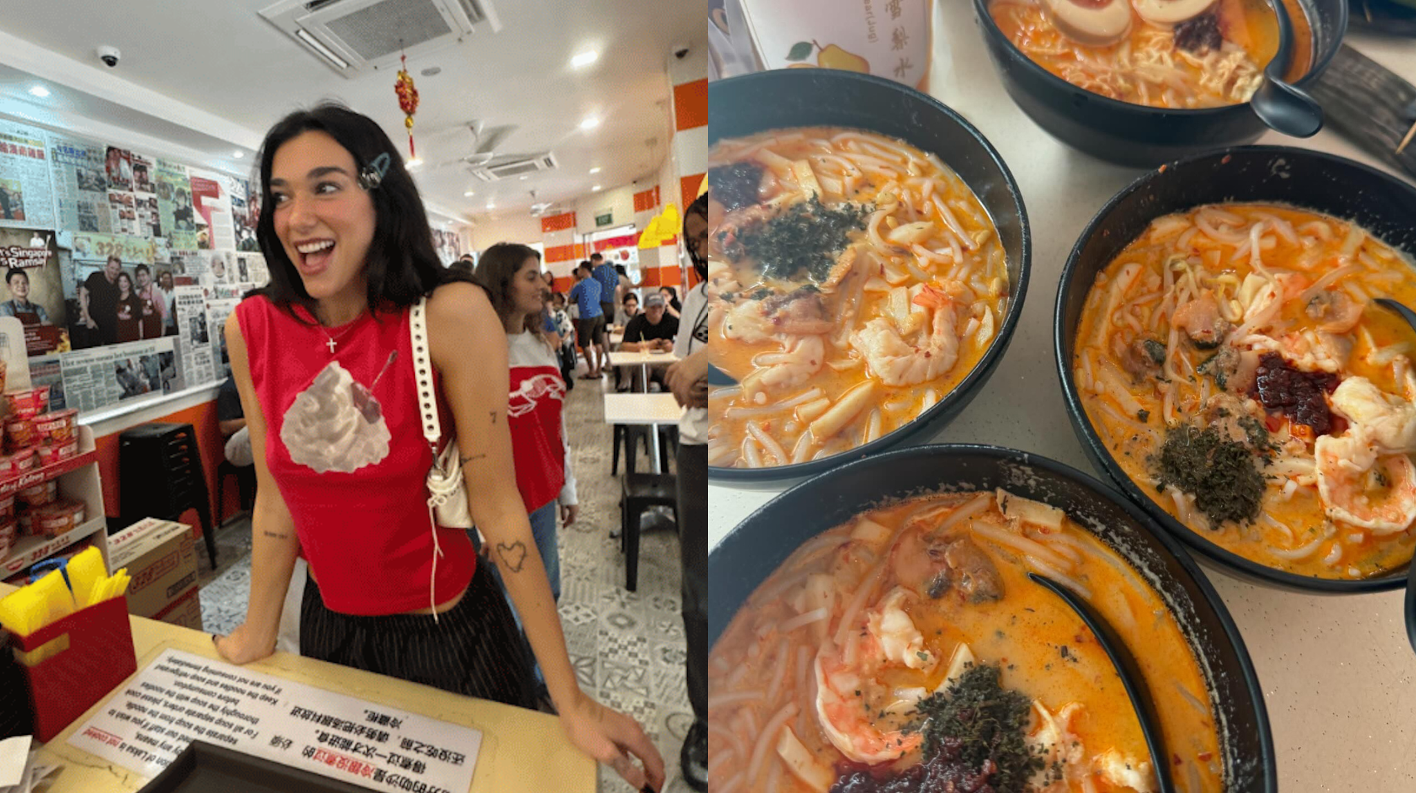 Dua Lipa at 328 Katong Laksa