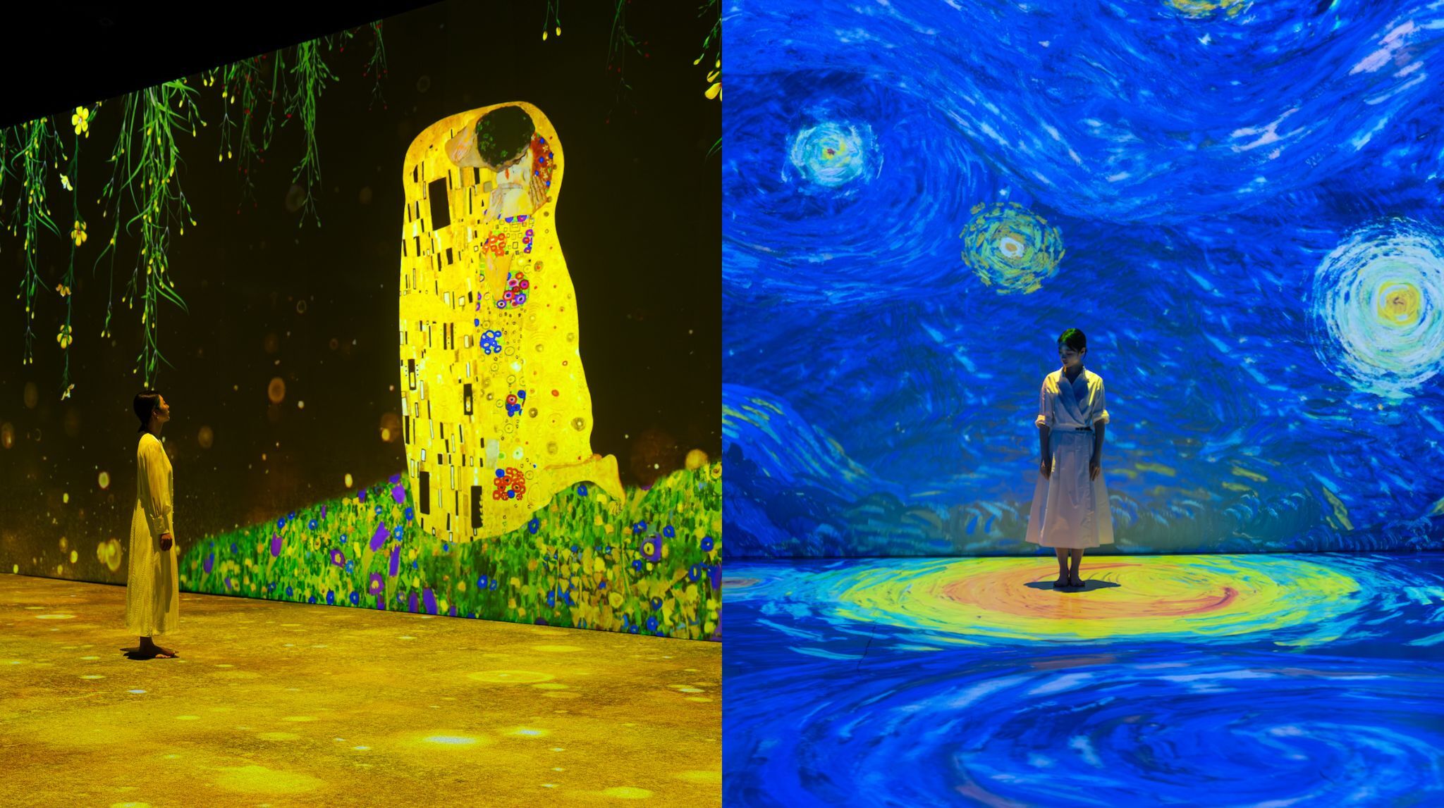 Left to right: Gustav Klimt, Vincent van Gogh