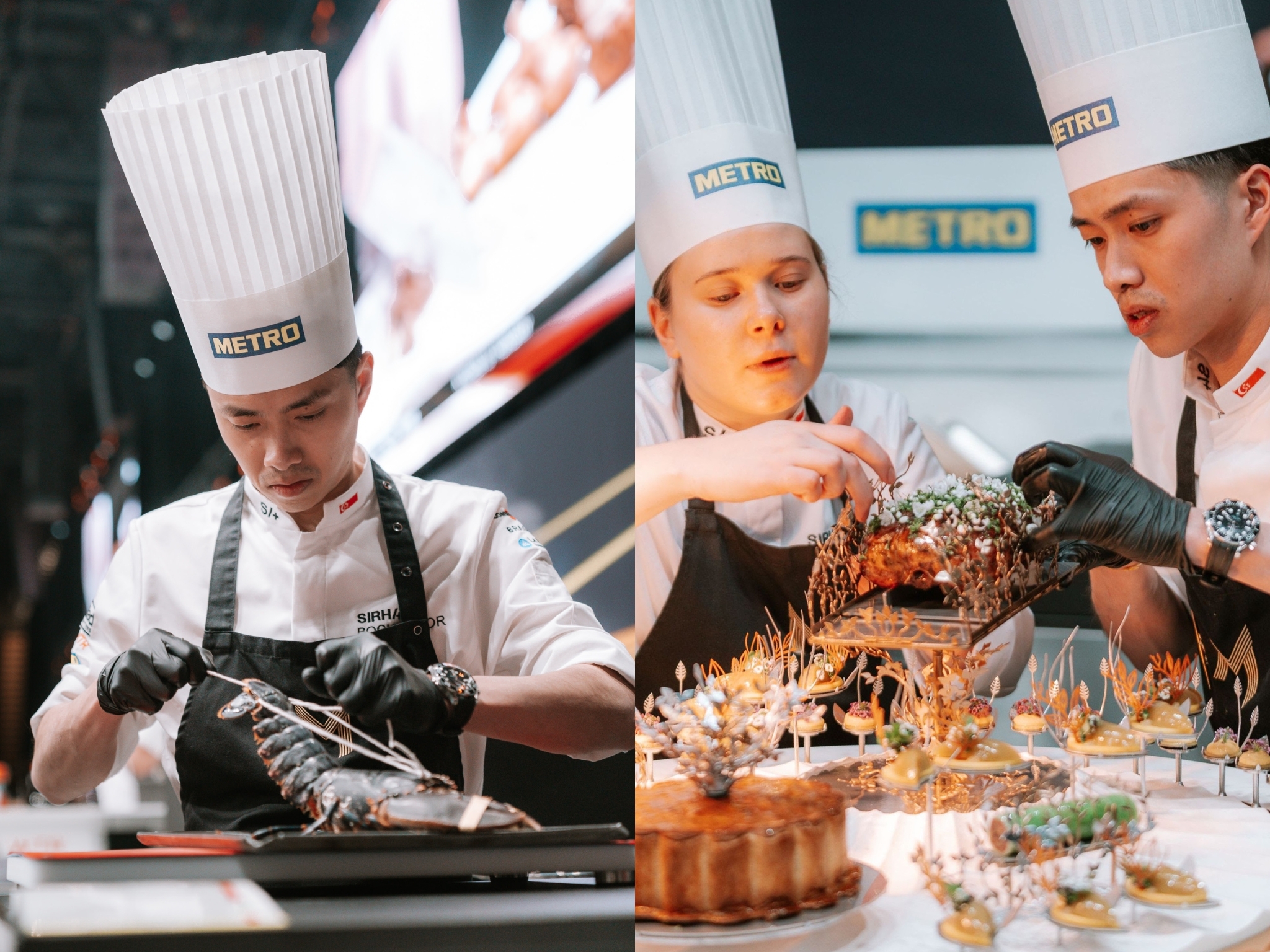 Chefs Mathew Leong and Synva Knapstad Gjerde at the Bocuse d’Or Grand Final 2025