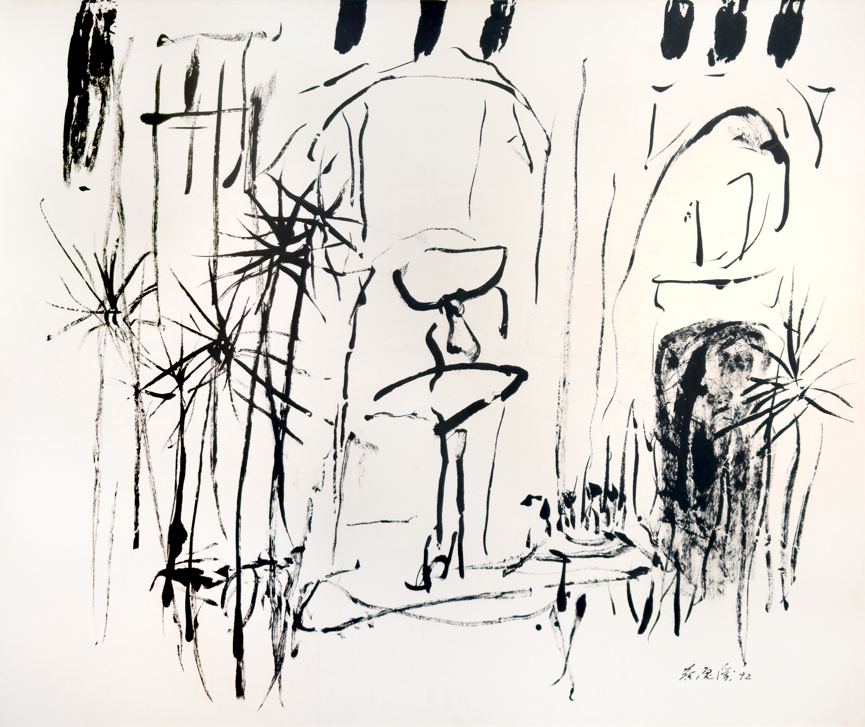 Palm Trees and a Fountain (Raffles Hotel) 1992