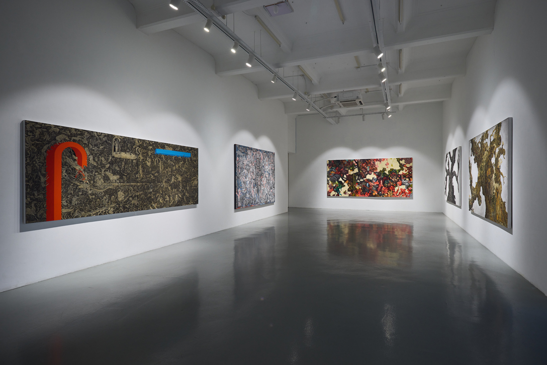 Exhibition view of 'Post Tradition: Revisiting and the Future of Balinese Painting' at Mizuma Gallery Singapore, 2023.