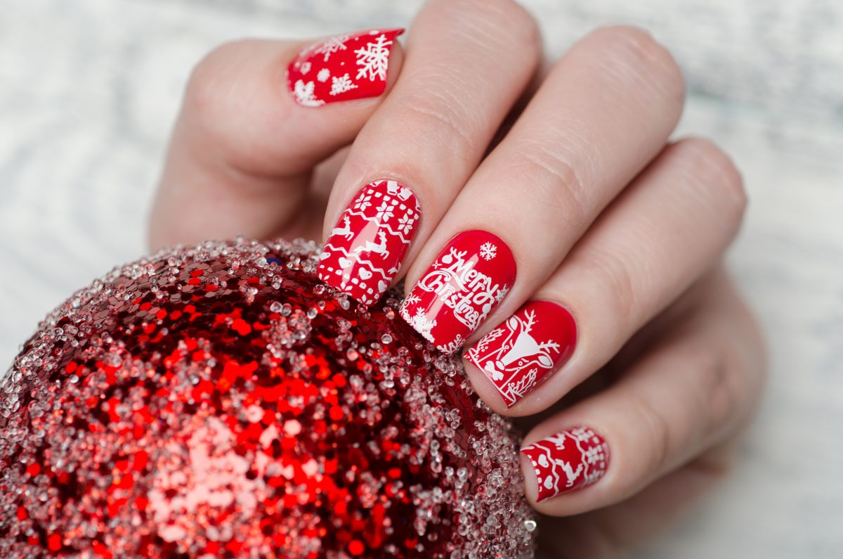 Christmas, nails