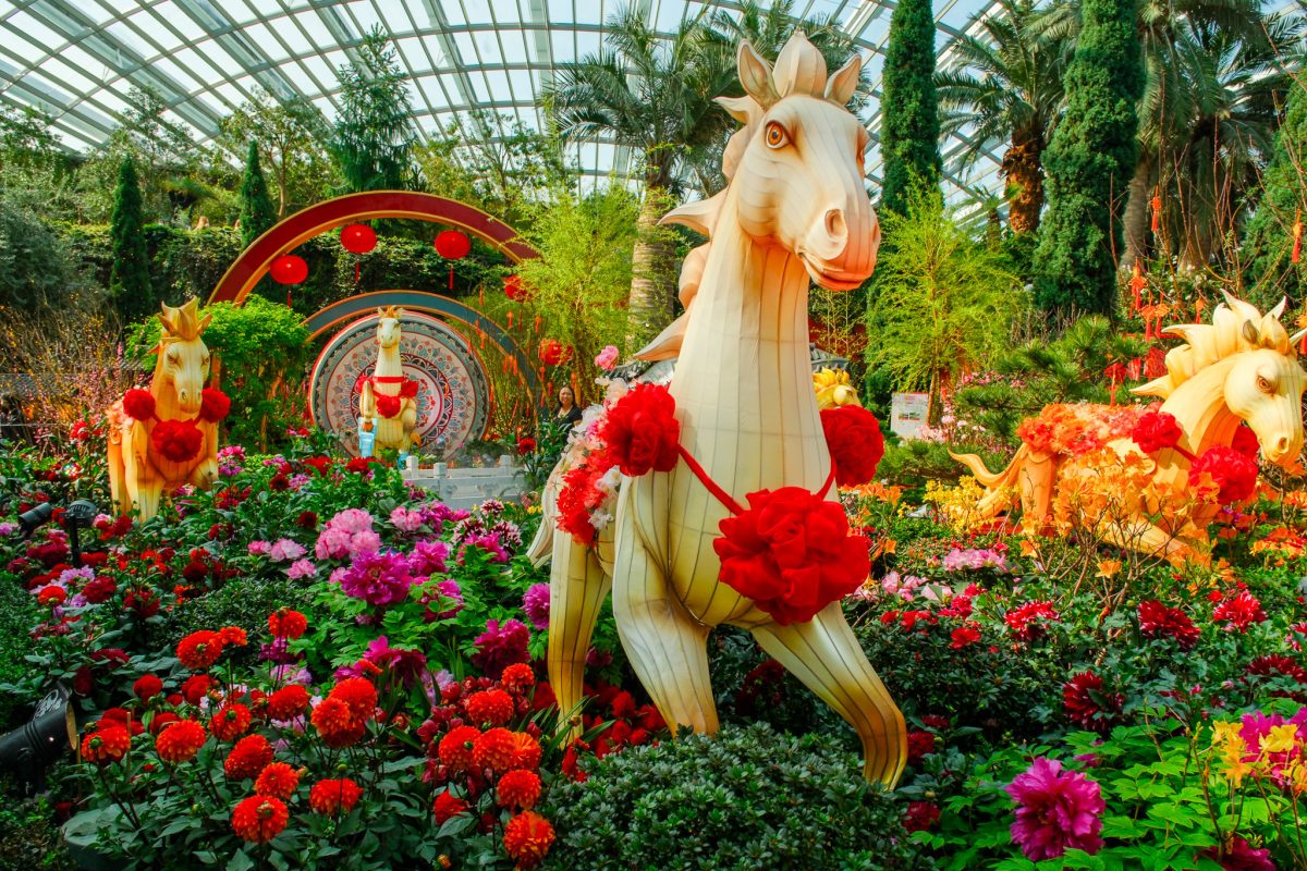 Spring in Bloom, Chinese New Year floral display at Gardens by the Bay