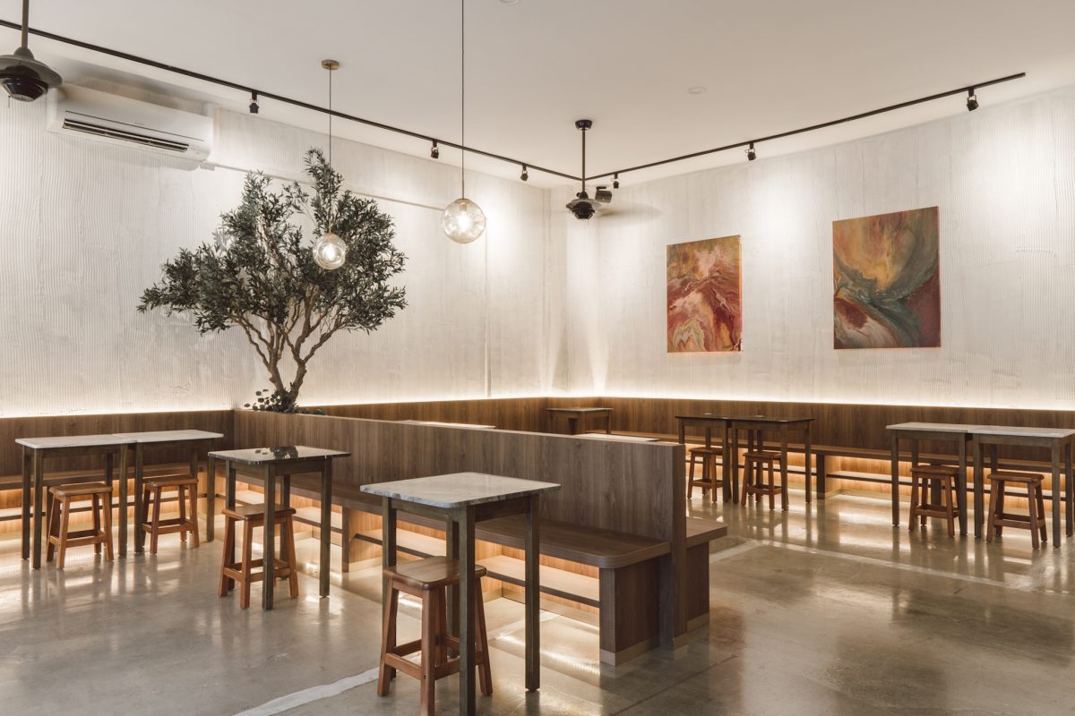 Amber Ember Minimalistic Cafe Interiors